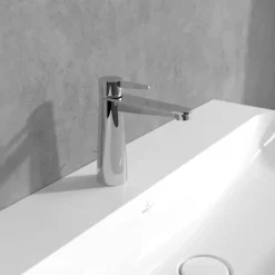 Villeroy & Boch Mitigeur lavabo VILLEROY ET BOCH Conum ouverture dessus avec tirette Chrome Or brossé