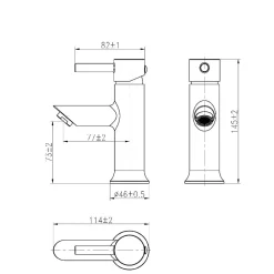 Robinet Lave-Mains|Essebagno Mitigeur lave mains blanc Luisa