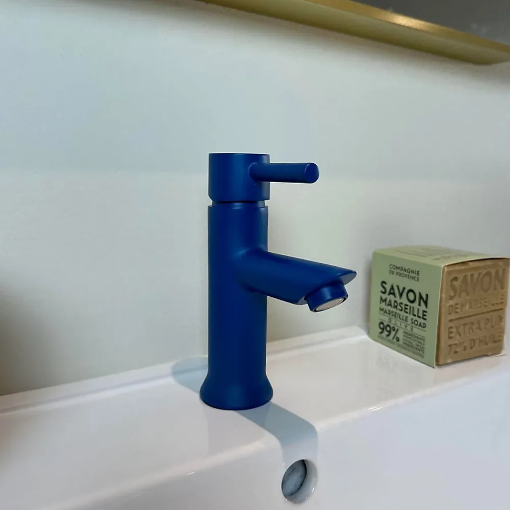 Robinet Lave-Mains|Essebagno Mitigeur lave mains bleu Luisa