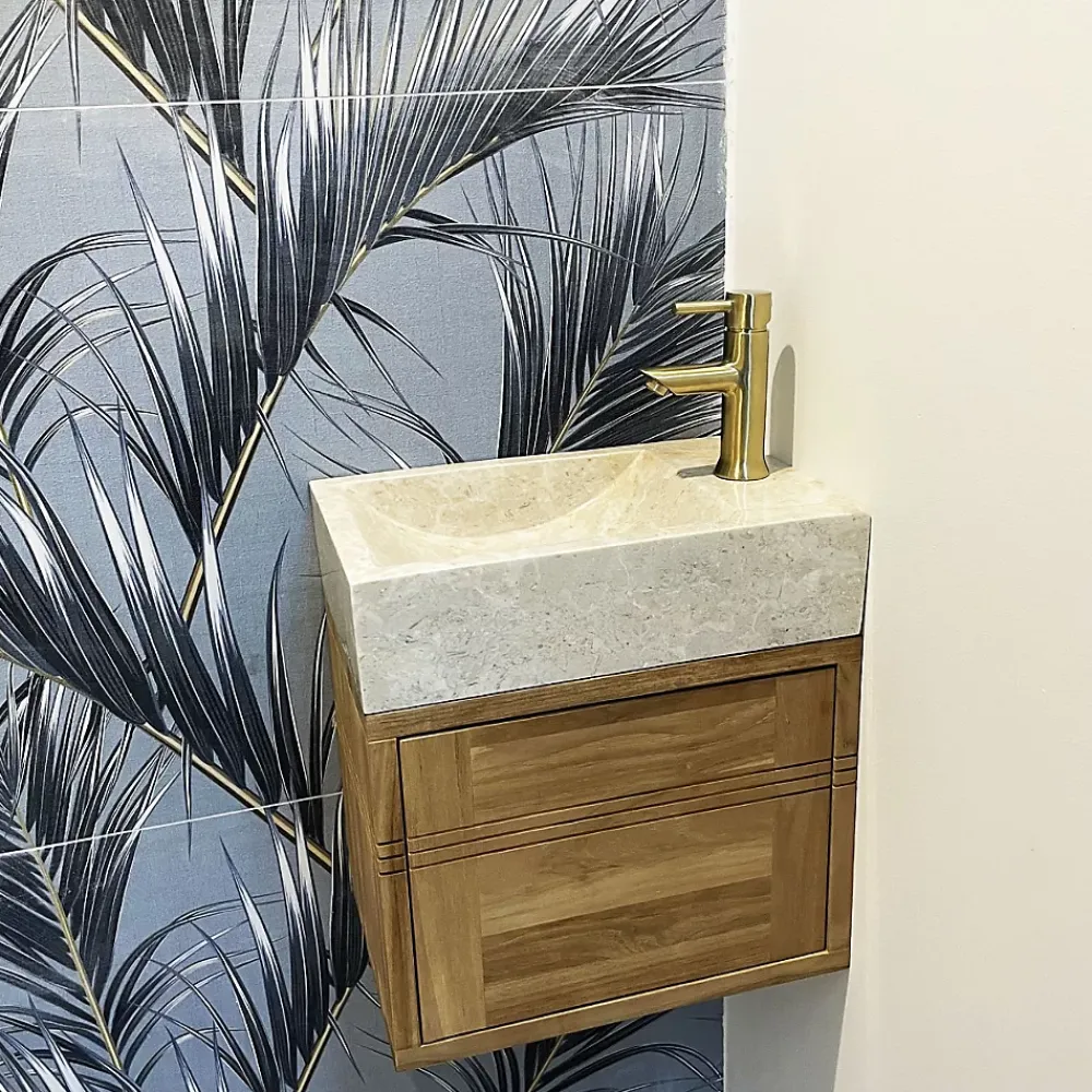 Essebagno Mitigeur lave mains or brossé Luisa