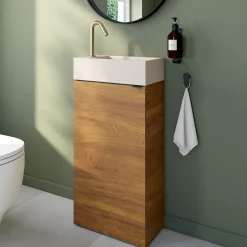 Essebagno Mitigeur lave-mains eau froide H.13,2 cm, doré, Lollipop