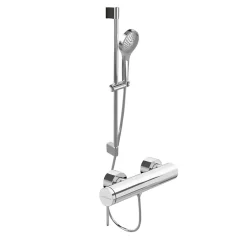 Villeroy & Boch Mitigeur mécanique douche VILLEROY ET BOCH Loop & Friends Chrome + Ensemble de douche VILLEROY ET BOCH Verve Showers 3 jets Chrome