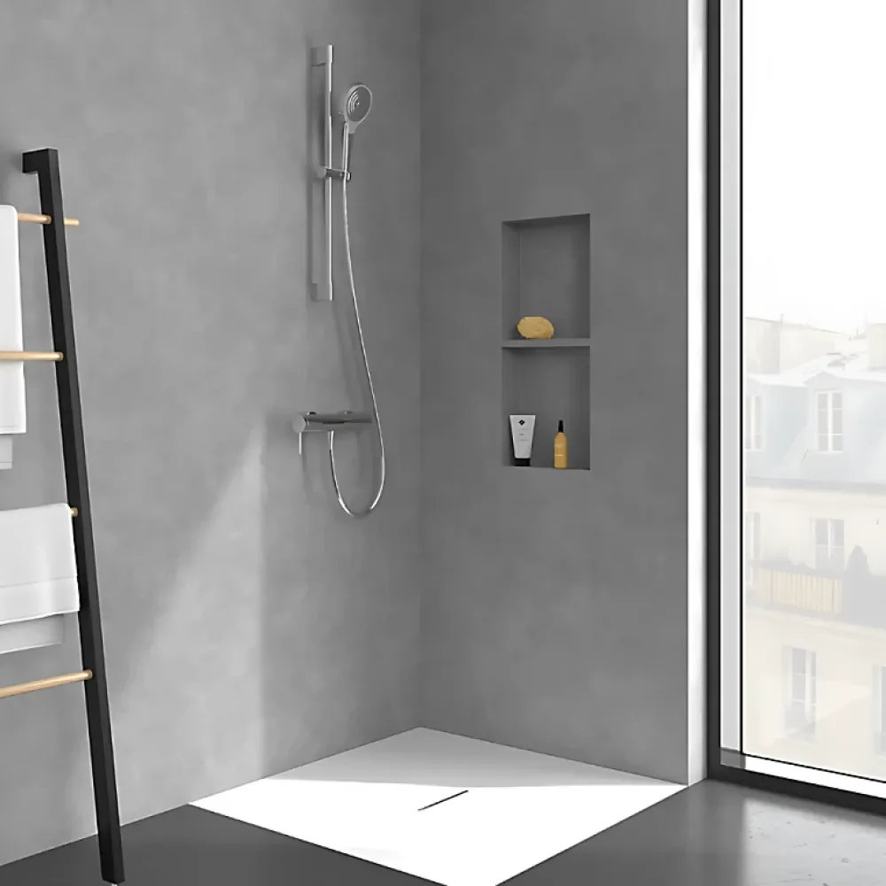 Villeroy & Boch Mitigeur mécanique douche VILLEROY ET BOCH Loop & Friends Chrome + Ensemble de douche VILLEROY ET BOCH Verve Showers 3 jets Chrome