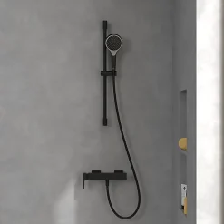 Colonne De Douche Mécanique|Villeroy & Boch Mitigeur mécanique douche VILLEROY ET BOCH Subway 3.0 Chrome + Ensemble de douche VILLEROY ET BOCH Verve Showers 3 jets Noir mat