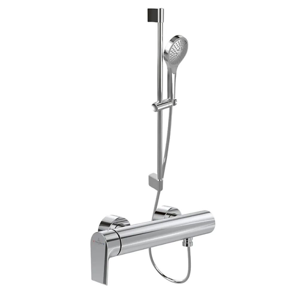 Villeroy & Boch Mitigeur mécanique douche VILLEROY ET BOCH Liberty Chrome + Ensemble de douche VILLEROY ET BOCH Verve Showers 3 jets Chrome