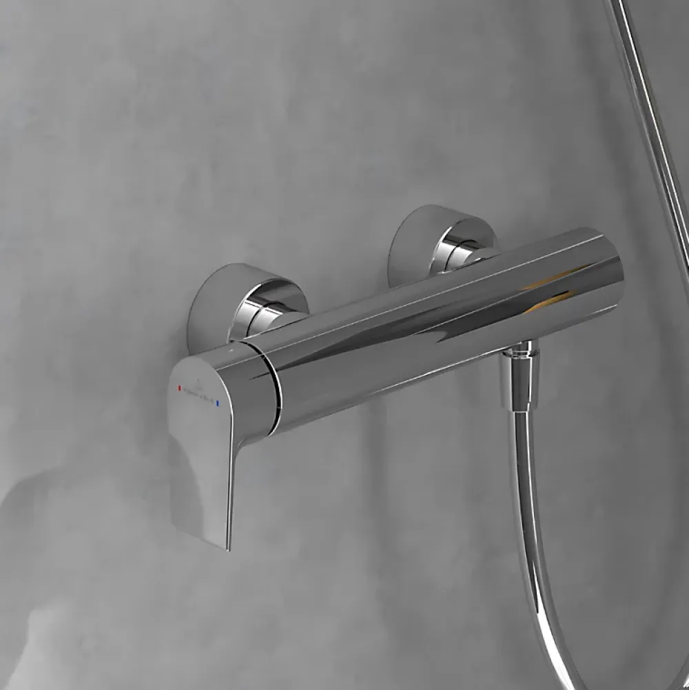 Villeroy & Boch Mitigeur mécanique douche VILLEROY ET BOCH Liberty Chrome + Ensemble de douche VILLEROY ET BOCH Verve Showers 3 jets Chrome
