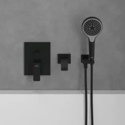Robinet De Douche|Villeroy & Boch Mitigeur mécanique encastré avec inverseur VILLEROY ET BOCH Architectura Square Noir mat
