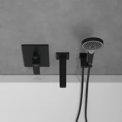 Robinet De Douche|Villeroy & Boch Mitigeur mécanique encastré avec inverseur VILLEROY ET BOCH Architectura Square Noir mat