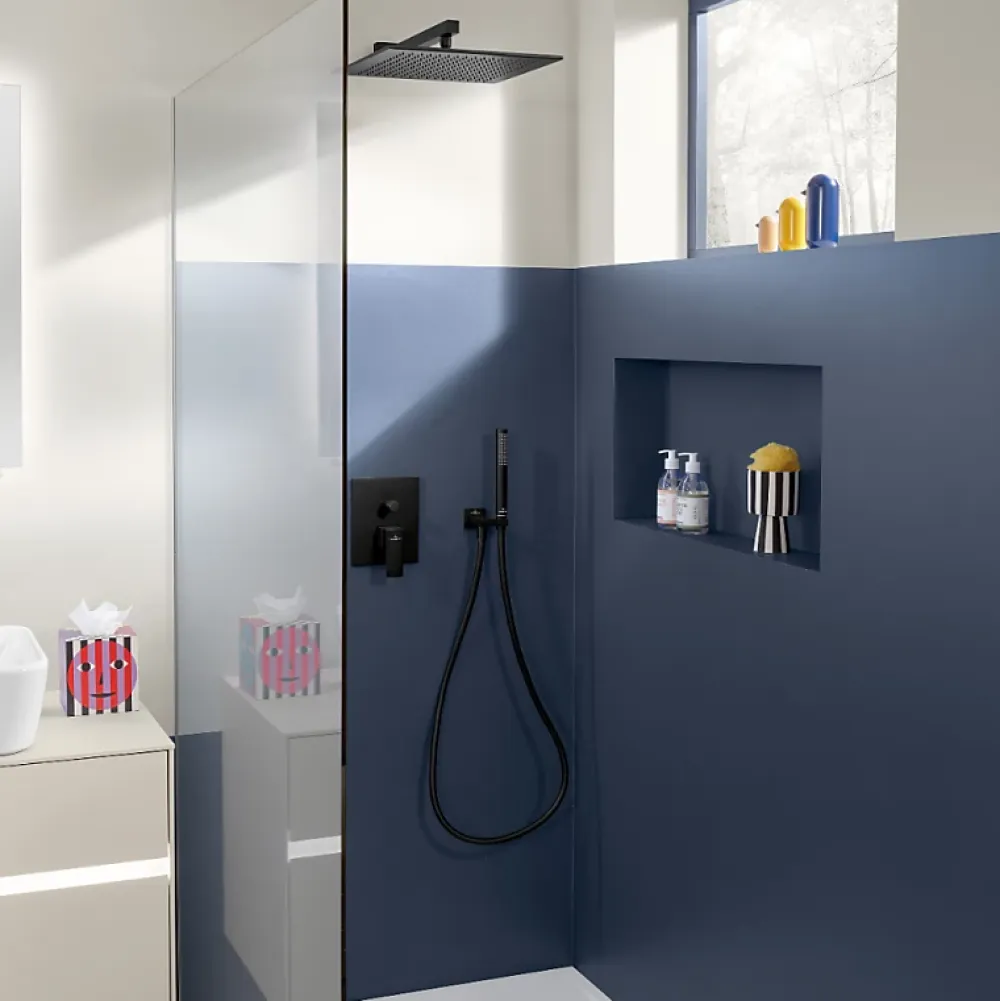 Robinet De Douche|Villeroy & Boch Mitigeur mécanique encastré avec inverseur VILLEROY ET BOCH Architectura Square Noir mat