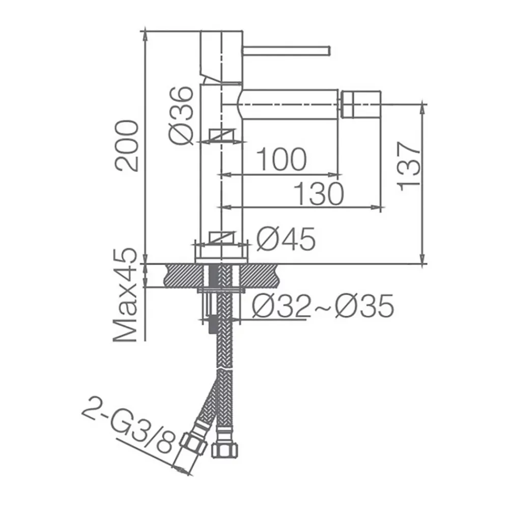 Robinet De Bidet|Imex Products Mitigeur monocommande bidet en laiton et zamac finition chromee avec cartouche ceramique