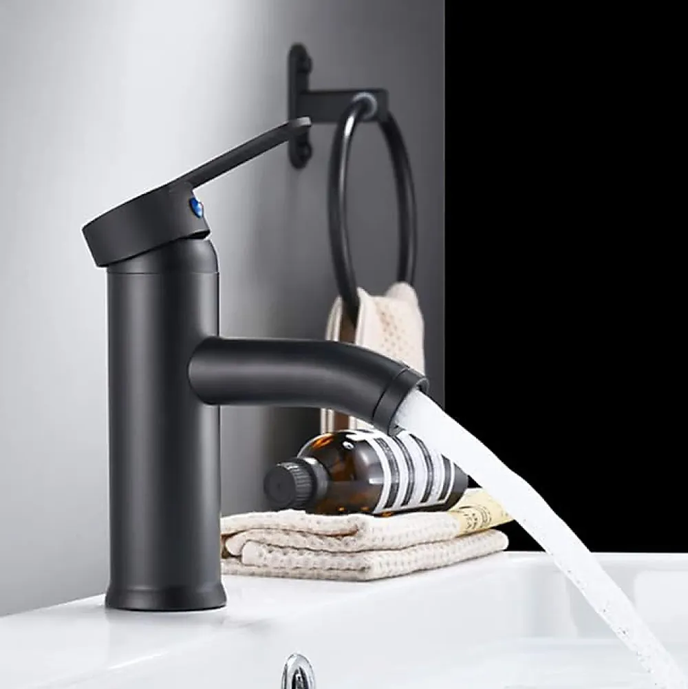 Robinet De Bidet|Deko Mitigeur monocommande noir avec mitigeur eau chaude et eau froide pour salle de bain et cuisine