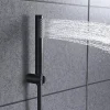 Robinet De Baignoire|Imex Products Mitigeur monocommande noir mat en laiton et zamac avec douchette et flexible PVC 180 cm