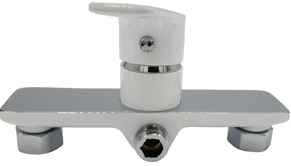 Robinet De Baignoire|Invena Mitigeur Mural Elegant Monocommande Blanc/chrome Salle De Bains Douche