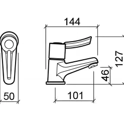 Robinet Lave-Mains|Sanindusa Mitigeur petite taille idéal pour lave-mains petit lavabo petite vasque XS chromé livré avec 2 flexibles 3/8