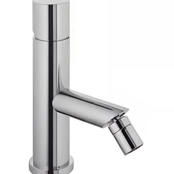 Sanindusa Mitigeur pour bidet bec contemporain mousseur orientable Single chromé livré avec 2 flexibles