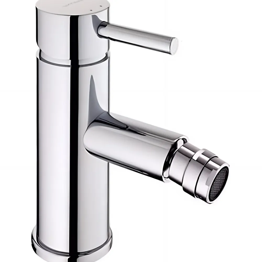 Robinet De Bidet|Sanindusa Mitigeur pour bidet bec contemporain mousseur Éco orientable Éco Tube chromé livré avec 2 flexibles