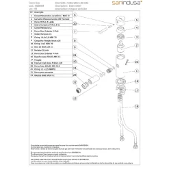 Robinet De Bidet|Sanindusa Mitigeur pour bidet bec contemporain mousseur Éco orientable Éco Tube chromé livré avec 2 flexibles
