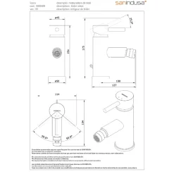 Robinet De Bidet|Sanindusa Mitigeur pour bidet mousseur orientable Icone chromé livré avec fixation 2 flexibles