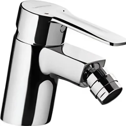Robinet De Bidet|Sanindusa Mitigeur pour bidet mousseur orientable Alfa Start chromé livré avec 2 flexibles
