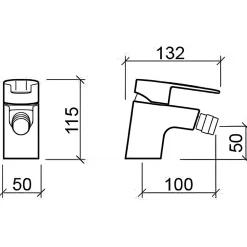 Robinet De Bidet|Sanindusa Mitigeur pour bidet mousseur orientable Alfa Start chromé livré avec 2 flexibles