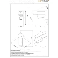 Robinet De Bidet|Sanindusa Mitigeur pour bidet Master 40 chromé mode éco par limiteur de débit livré avec vidage