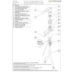 Robinet De Bidet|Sanindusa Mitigeur pour bidet Master 40 chromé mode éco par limiteur de débit livré avec vidage