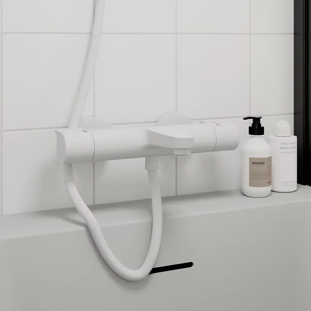 GoodHome Mitigeur thermostatique bain/douche blanc Cavally