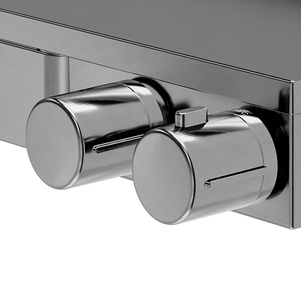 GoodHome Mitigeur thermostatique bain/douche gris Kolima