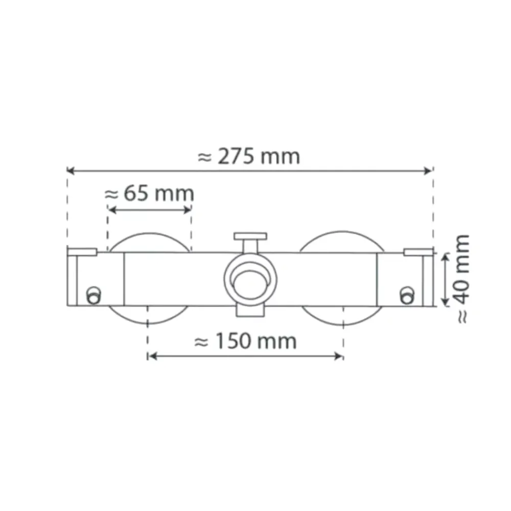 Robinet De Baignoire|Schütte Mitigeur thermostatique de baignoire LONDON chromé