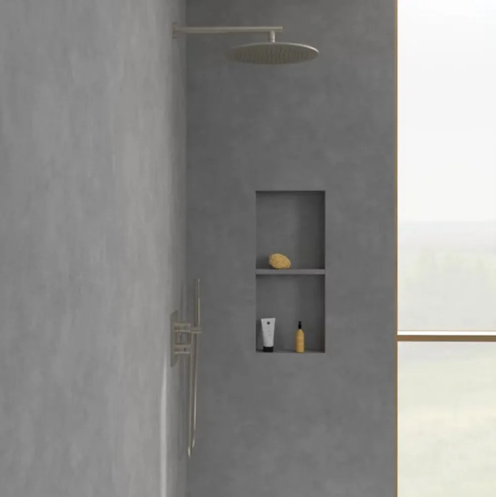 Robinet De Douche|Villeroy & Boch Mitigeur thermostatique encastré 2 voies VILLEROY ET BOCH Universal rectangle Brushed Nickel Matt