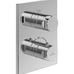 Robinet De Douche|Villeroy & Boch Mitigeur thermostatique encastré 2 voies VILLEROY ET BOCH Universal rectangle Chrome