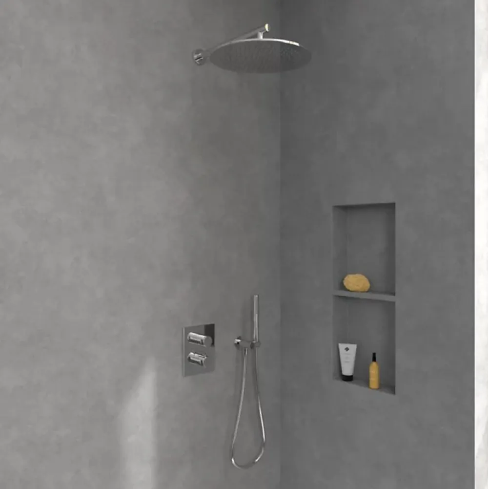 Robinet De Douche|Villeroy & Boch Mitigeur thermostatique encastré 2 voies VILLEROY ET BOCH Universal rectangle Chrome