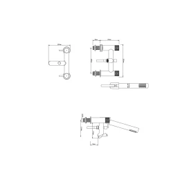 Robinet De Baignoire|GoodHome Mélangeur bain douche + douchette et flexible, chrome, Owens
