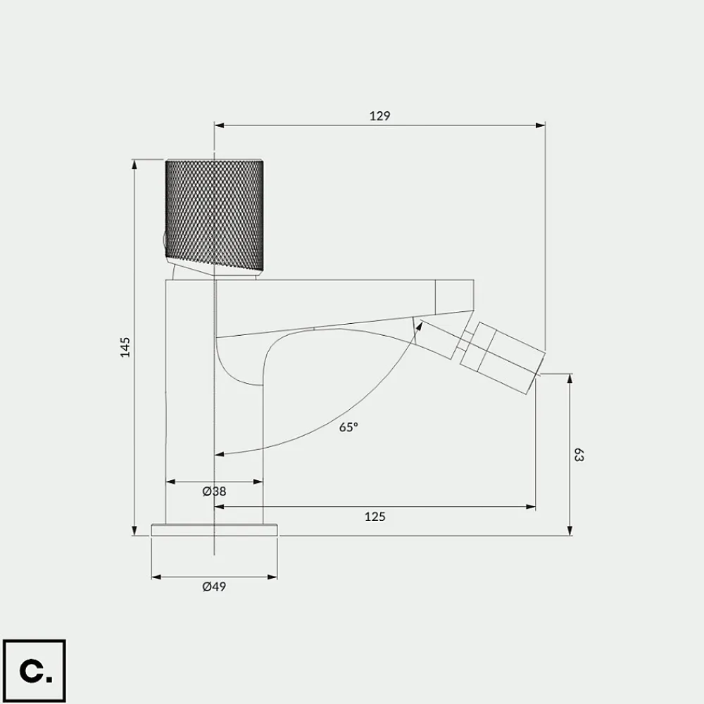 Otitec Mélangeur de bidet - CONTOUR - Anthracite