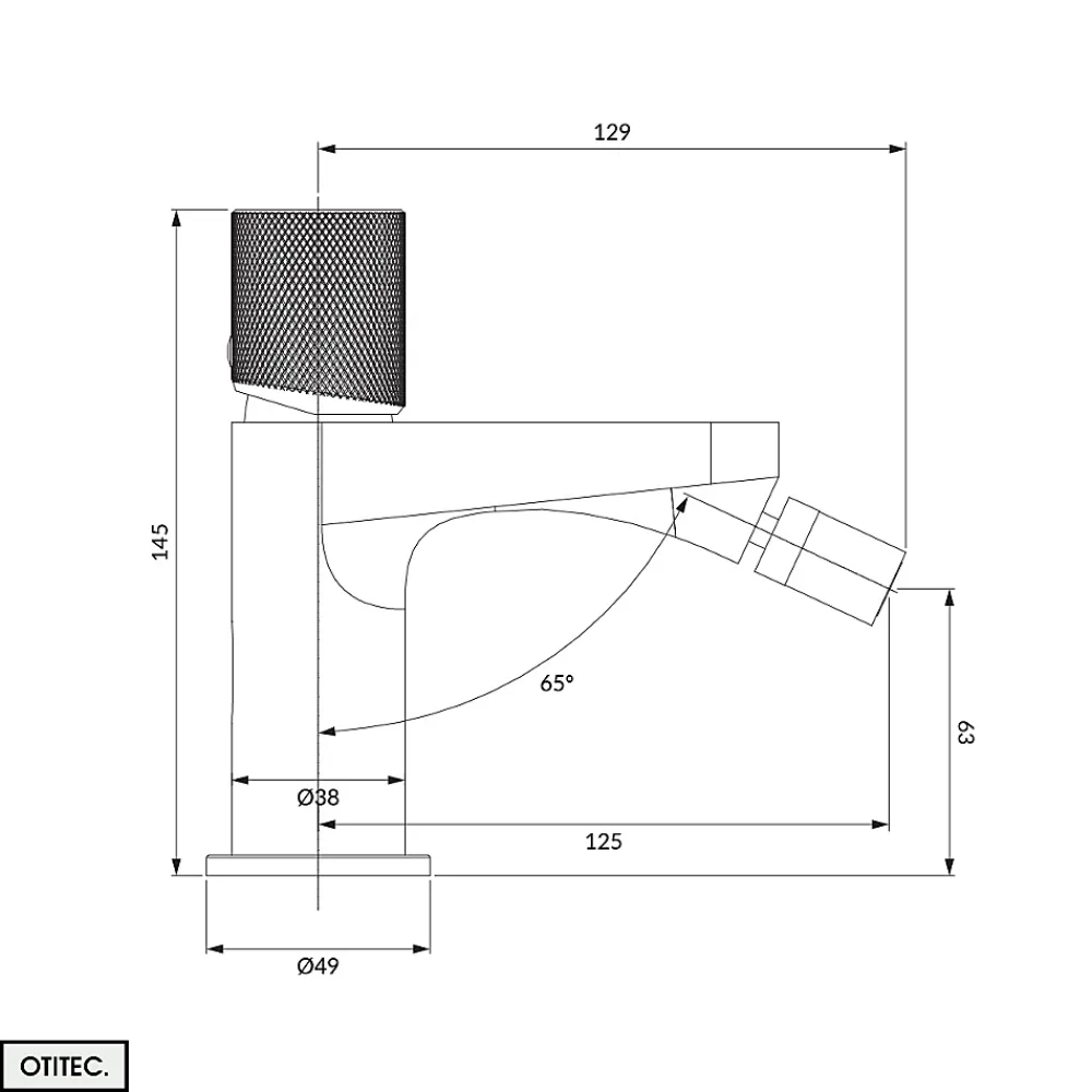 Otitec Mélangeur de bidet - Cuivre Brossé - CONTOUR