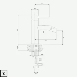 Robinet De Bidet|Otitec Mélangeur de bidet - Graphite - Y