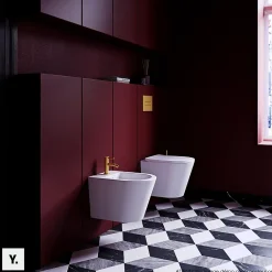 Robinet De Bidet|Otitec Mélangeur de bidet - Y - Blanc Mat