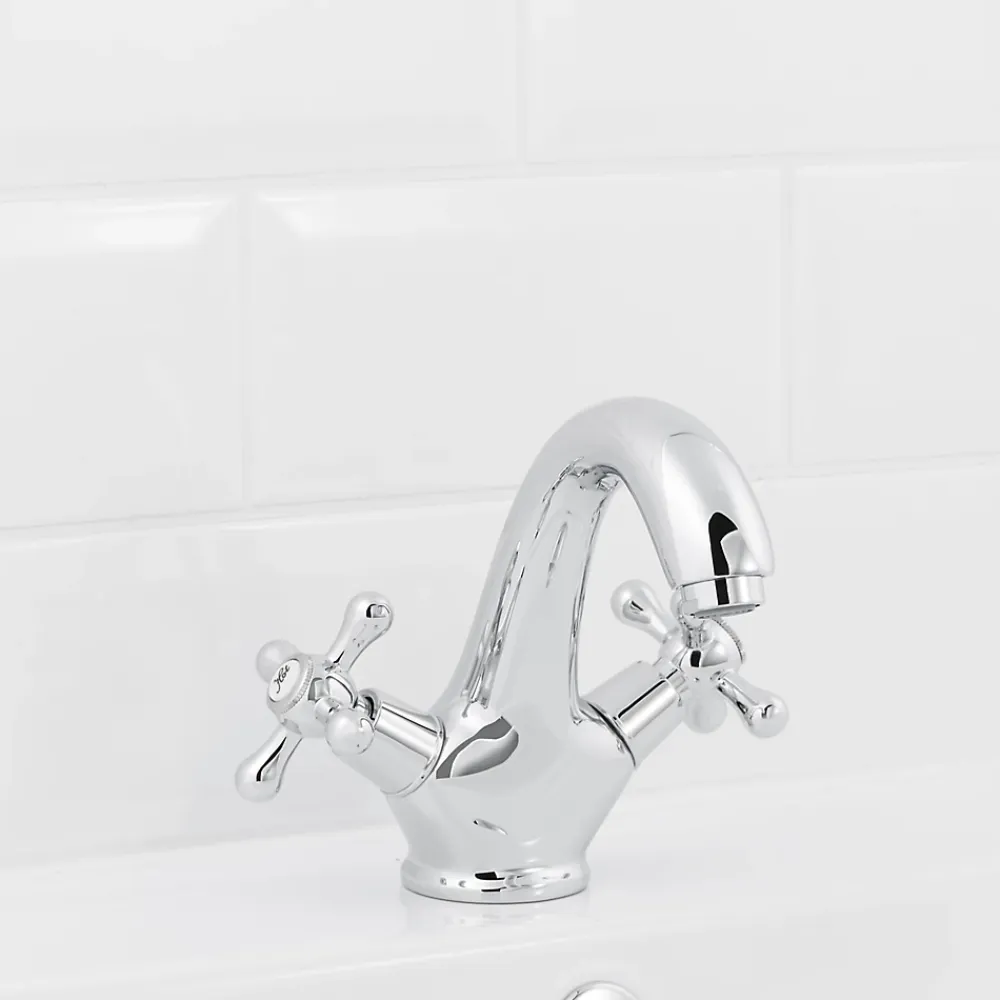 GoodHome Mélangeur de lavabo en laiton chromé Etel