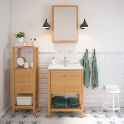 GoodHome Mélangeur de lavabo en laiton chromé Etel