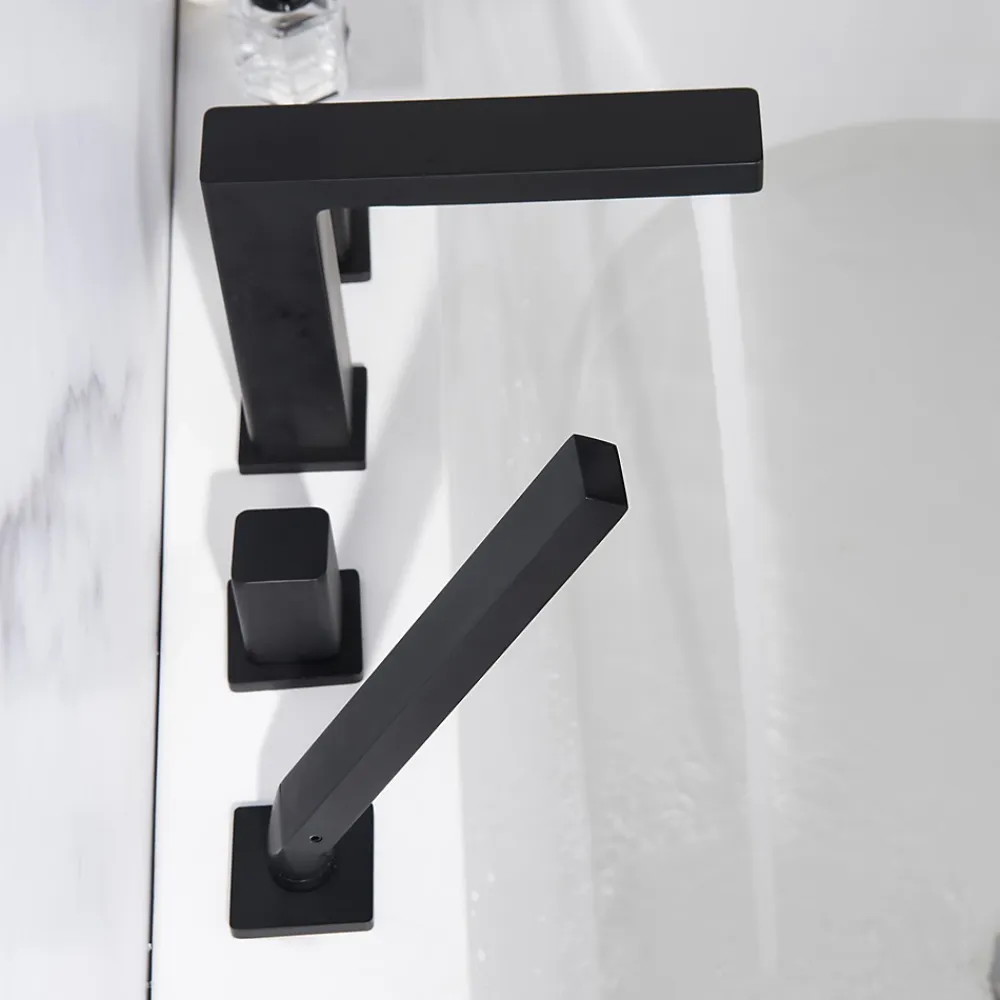 Bernstein Mélangeur design en noir pour montage sur bord de baignoire 4 trous 6081B