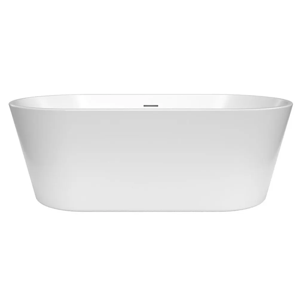Swiss Aqua Technologies Mood 150x75 cm baignoire îlot en acrylique 180L, orientation gauche et droite, avec siphon + pieds, blanc (SATVMOOD1500)