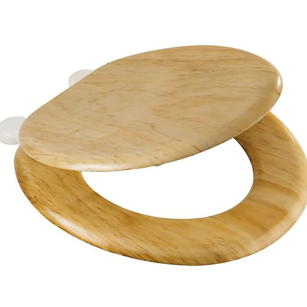 Abattant Wc|MSV Abattant Wc MDF en décor Pin Beige Charnières PS