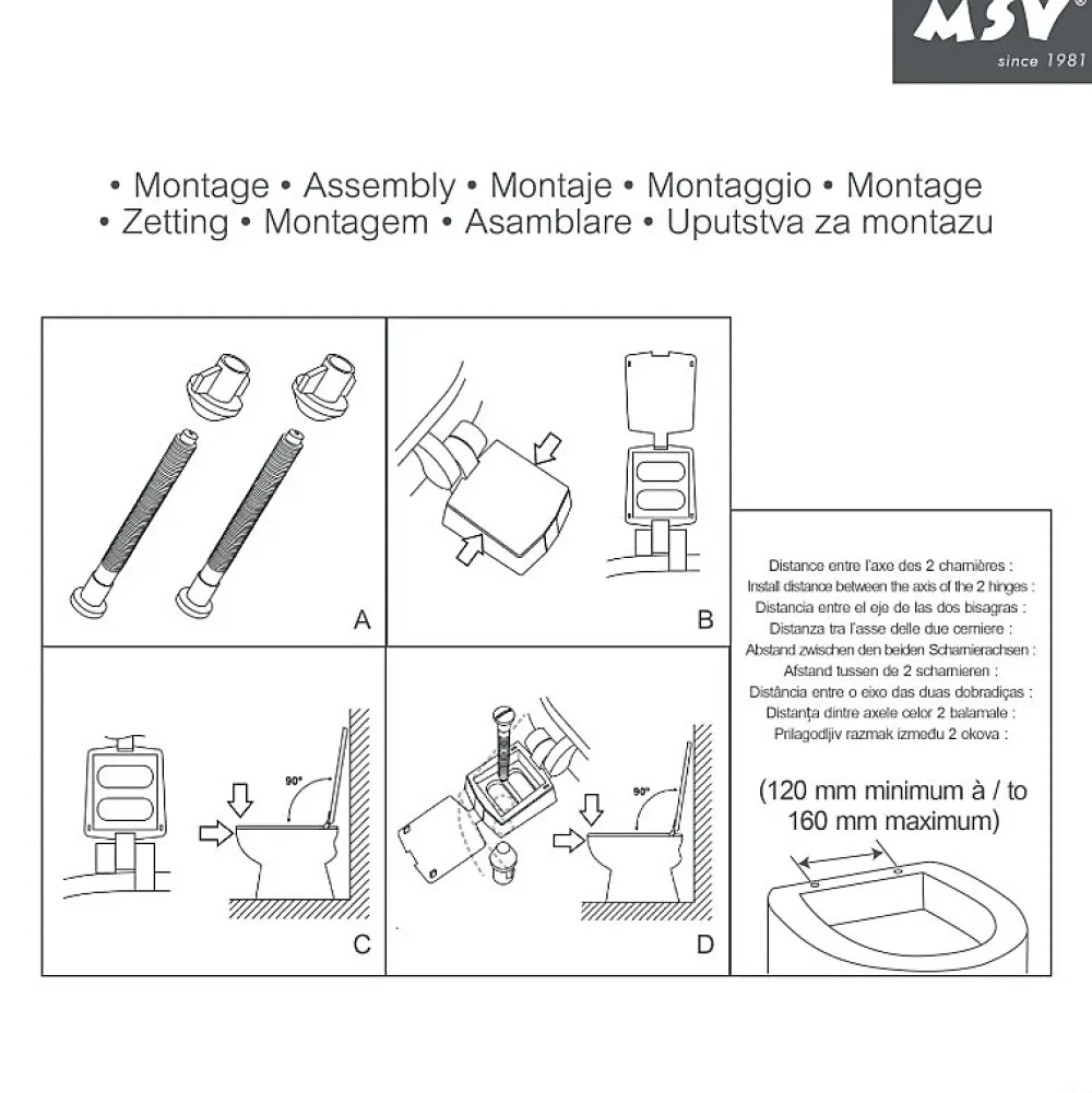 Abattant Wc|MSV Abattant Wc MDF en décor Pin Beige Charnières PS