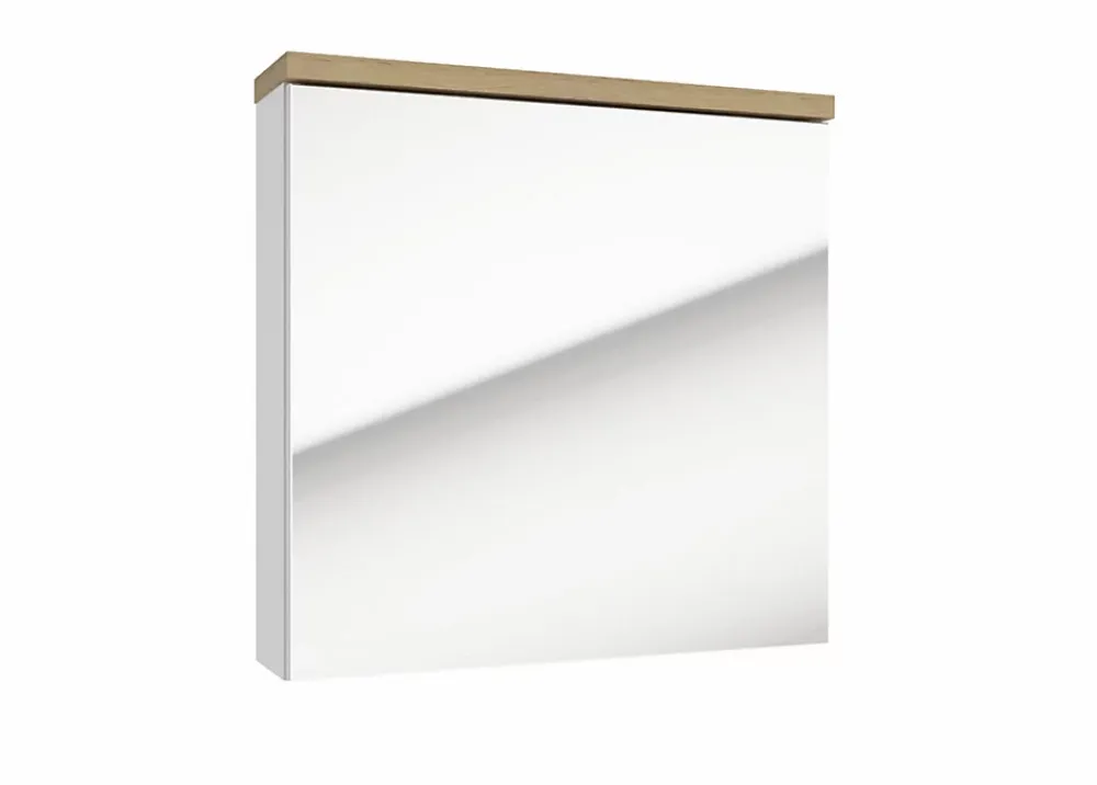 Armoire De Salle De Bains|Naturel Armoire à miroir Stilla 60x60 cm blanc (STILLAE06016)