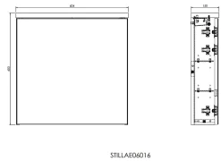 Armoire De Salle De Bains|Naturel Armoire à miroir Stilla 60x60 cm blanc (STILLAE06016)