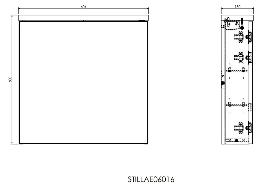 Armoire De Salle De Bains|Naturel Armoire à miroir Stilla 60x60 cm blanc (STILLAE06016)