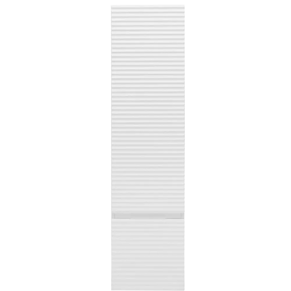 Colonne De Salle De Bains|Naturel Meuble colonne suspendue salle de bain strié Savona 40,2x157x21,7 cm blanc brillant (SAVONAV40BI)