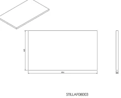 Plan De Travail Salle De Bains|Naturel Plan Stilla 80x2,5x46 cm marron (STILLAF08003)