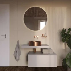 Naturel plan vasque 80x8x50 cm, blanc mat (DO8050BM)