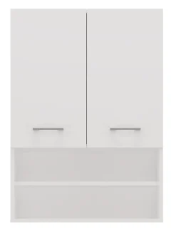 Meuble De Salle De Bains Faible Profondeur|Autres NELLIO - Armoire de toilette murale - Meuble Salle de bain à suspendre - 64x30x90 cm - Rangement